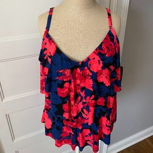 Women’s plus size tiered tankini top